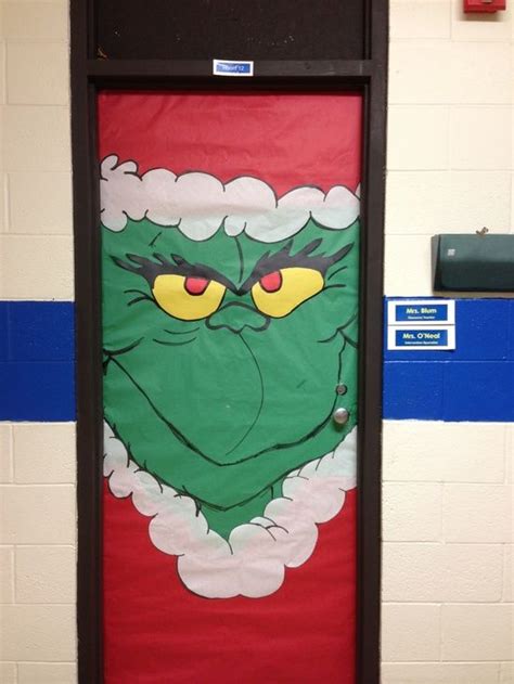 Grinch Classroom Door Decoration Door Decorations Classroom Christmas