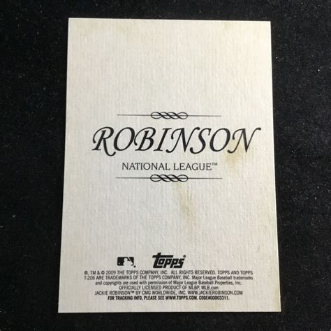 Topps Variation Back Jackie Robinson Hof Brooklyn Dodgers Ebay