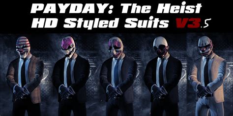 Hd Payday The Heist Suits V3 5 [tie Update] By Mr Red Payday 2 Mods Modworkshop