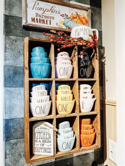 Rae Dunn Fall Display Farmhouse Measuring Cups Rae Dunn Autumn Display