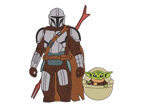 Mandalorian Baby Yoda Embroidery Design Premio Embroidery