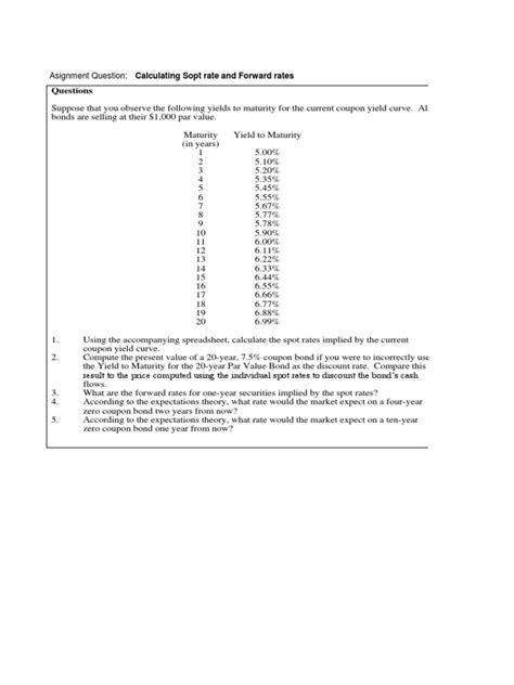 Estimating Spot Rates And Fwd Rates Using Bootstrapping Method Pdf