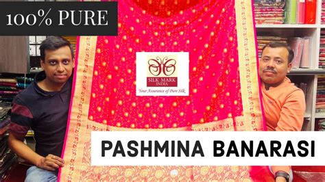 Pure Pashmina Banarasi Adi Indian Silk House With Silkmark