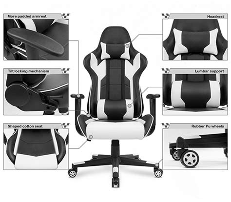 Homall Gaming Chair Ergonomics Supportive Guru