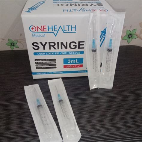 Jual Spuit 3 Cc Suntikan 3 Ml Syringe One Health Isi 100 Pcs