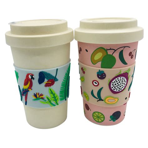 Eco Friendly Sustainable Reusable Bamboo Fiber Travel Mug Coffee Mug