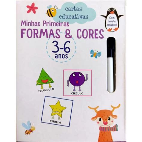 Cartas Educativas Minhas Primeiras Formas E Cores Escreva E Apague