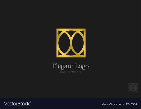 Minimalistic elegant logo luxury emblem template Vector Image