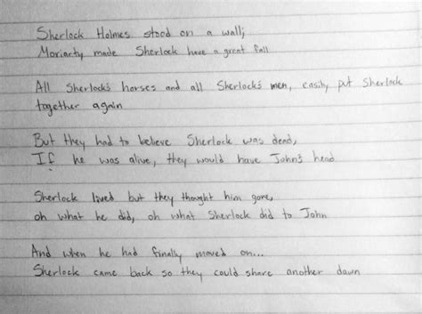 Wrote This Myself Sherlock And Moriarty Poem Sherlock Poems Writing