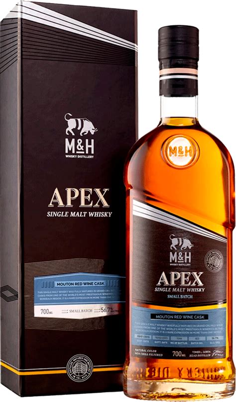 M H Apex Mouton Red Wine Cask Single Malt Whiskey