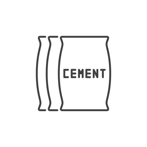 Cement Bags Vector Concept Outline Icon Vector Art At Vecteezy