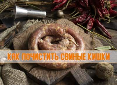 Как почистить свиные кишки для колбасы: пошаговая инструкция