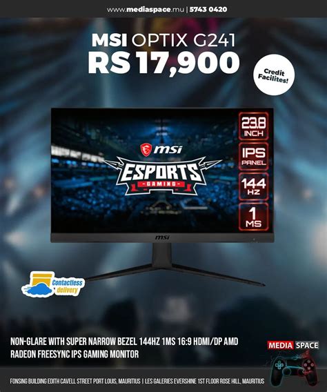 Msi Optix G Esports Gaming Ips Monitor Inch Full Hd