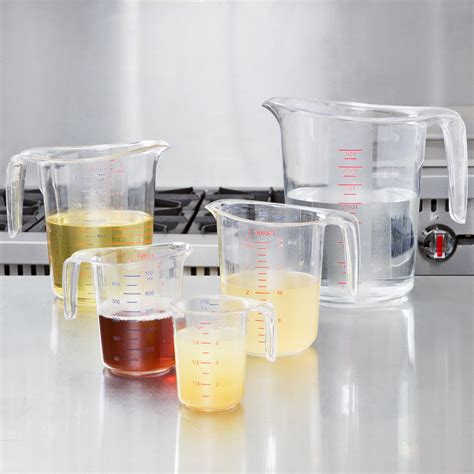 Choice 5 Piece Clear Polycarbonate Measuring Cup Set