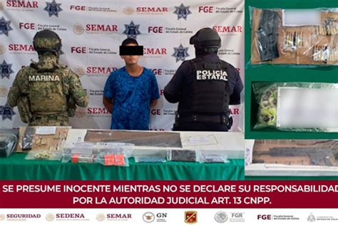 Policía Estatal De Colima Detiene A Una Persona Con Arma Cartuchos Y Droga Afmedios