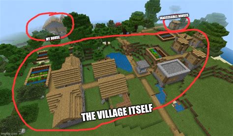 The Village My Minecraft House Is Innext To Imgflip