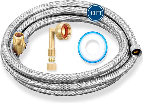 Dishwasher Installation Kit 10 FT Premium Stainless Steel Braided