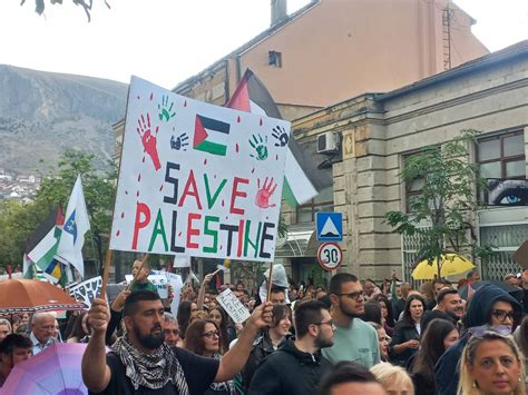 Pogledajte Protest Podr Ke Mostara Za Palestinu