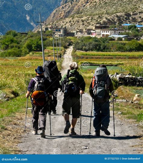 Backpackers Hiking editorial stock photo. Image of explore - 27722733