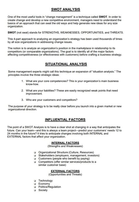 SWOT Analysis Template | Free Word Templates