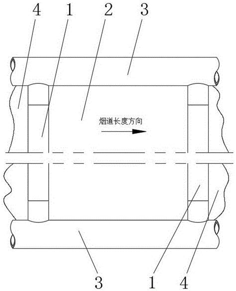 垃圾焚烧余热炉过热器区域烟道顶部密封结构的制作方法