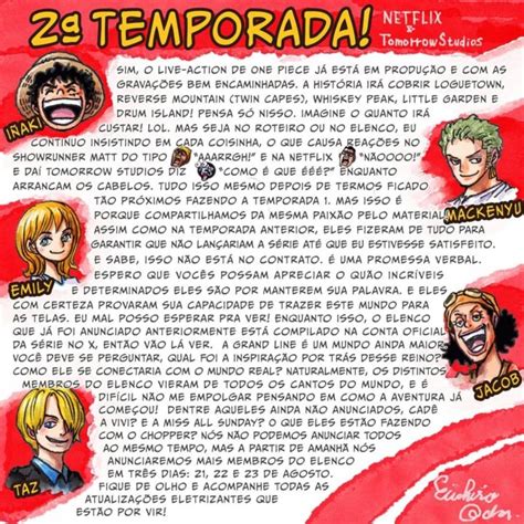 One Piece Oda Divulga Carta Atualiza Es Da Temporada Do Live