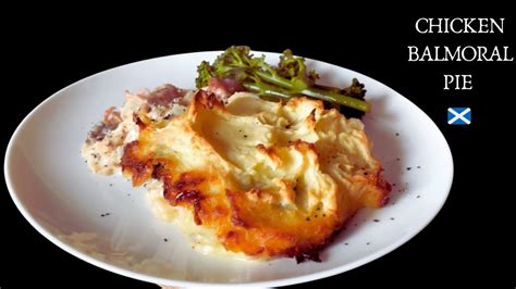 Traditional Scottish Balmoral Chicken Pie Mashed Potato Creamy