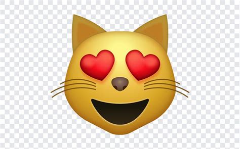 Heart Eyes Cat Emoji PNG | Cat emoji, Graphic design projects, Ios emoji