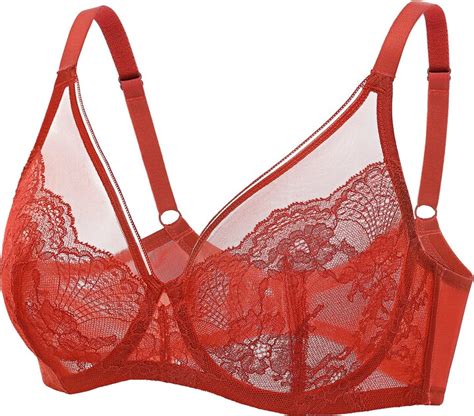 Dobreva Women S Lace See Through Bralette Minimizer Sexy Sheer