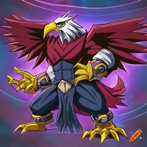 Yu Gi Oh Art Featuring A Giant Man Eagle Creature On Craiyon