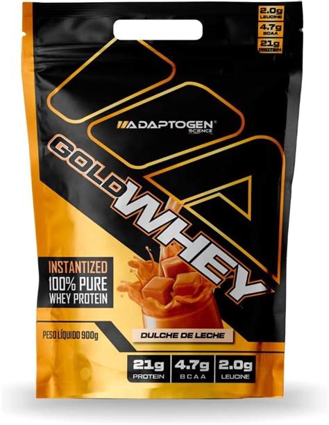 Gold Whey G Sabor Doce De Leite Refil Adaptogen Ganho De Massa