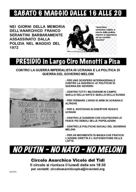 Pisa Presidio Contro La Guerra Imperialista