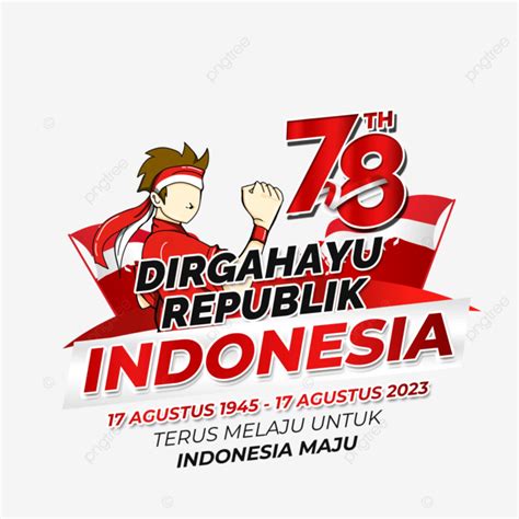 Greeting Card Of Hut Ri Indonesian Independence Day