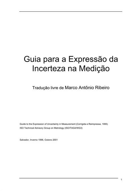 Pdf Iso Guide Guia Para Expressao Da Incerteza De Medicao Dokumen