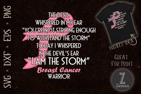 I AM The STORM Breast Cancer WARRIOR Graphic By Zemira Creative Fabrica