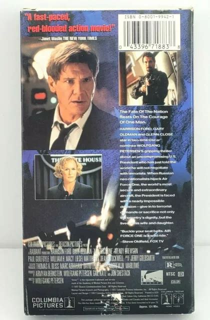 AIR FORCE ONE VHS 1997 Harrison Ford Gary Oldman Glenn Close Columbia