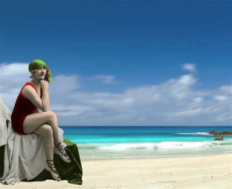 beach bathing beauty vintage  stock photo public domain pictures