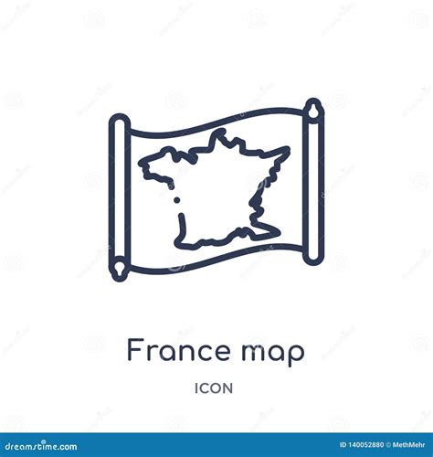 Linear France Map Icon From Countrymaps Outline Collection Thin Line