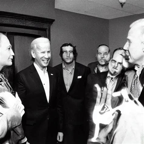 Stereopticon Photo Of Joe Biden Meeting Aliens Stable Diffusion