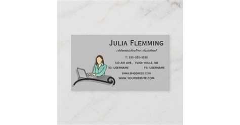 Editable Office Administrative Assistant Business Card Zazzle