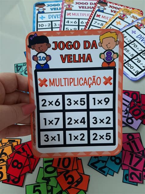 Jogo da velha multiplicação e divisão Psicopedagoga Kamilla Stati