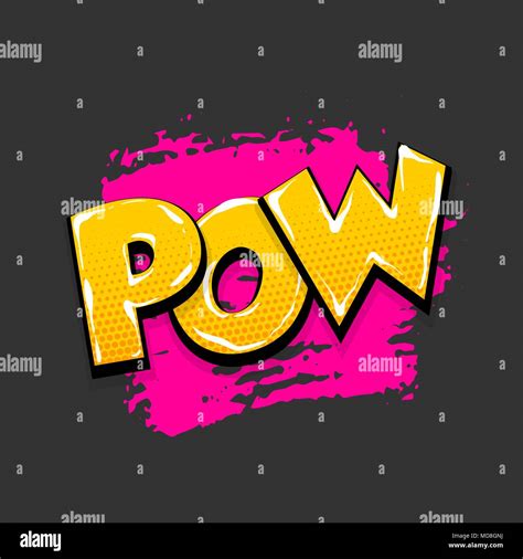 Comic Text Pop Art Grunge Brush Pow Bang Boom Stock Vector Image And Art