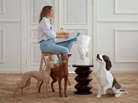 Polygonal Paper — Схема для печати уиппета