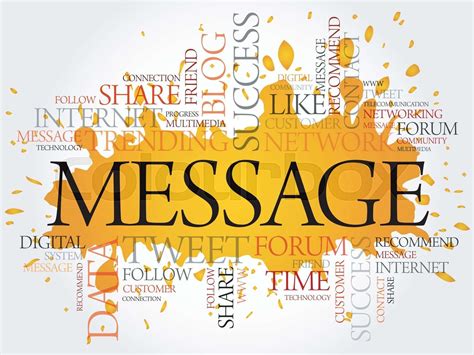 Message Word Cloud Stock Vector Colourbox