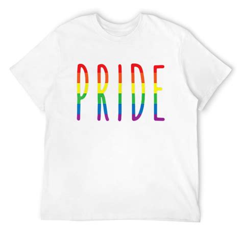 Mens T Shirt Lgbt Gay Lesbian Pride Flag Rainbow Awareness Love Tee