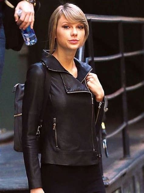 Singer Taylor Swift New York Black Leather Jacket