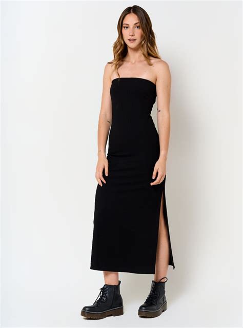 Ripley Vestido Largo Mujer Index Negro Afestraples