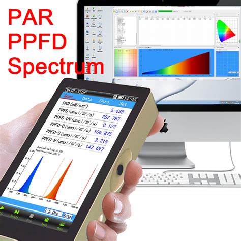 PPFD PAR Meter 350 800nm OHSP350P Handheld Spectrometer Grow Light