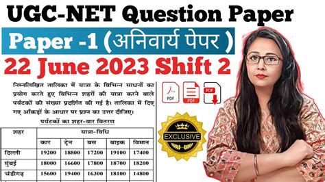 Ugc Net 2023 Paper 1 Question Paper Ugc Net Previous Year Question