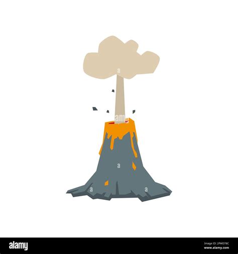 Volcano Eruption Cartoon Illustration Stock Vector Image Art Alamy